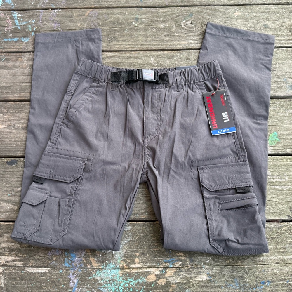 UNIONBAY Boy’s Charcoal Cargo Pants